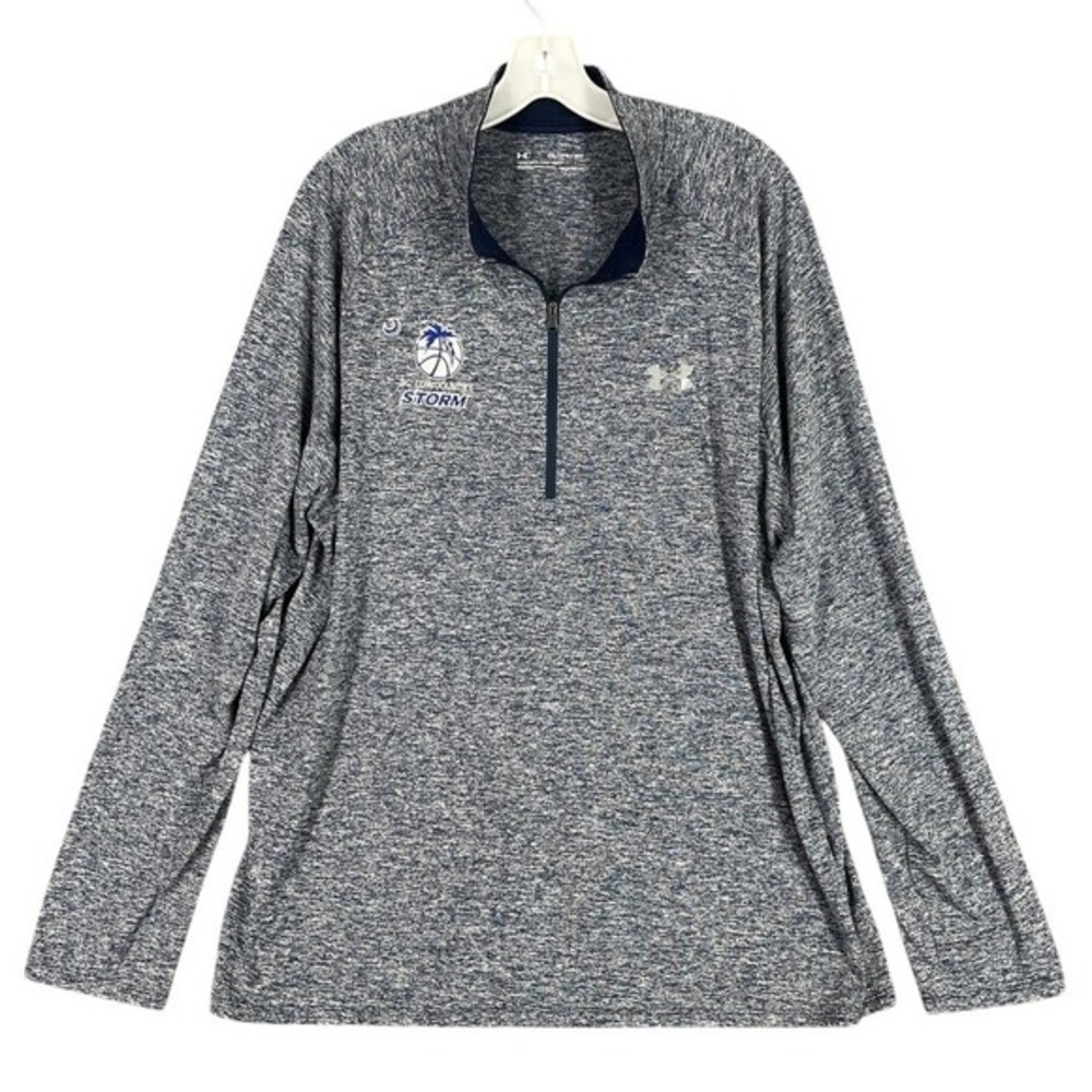 Under Armour Mens 2XL Blue Pullover Loose Heatgear Lightweight Wicking Quick Dry